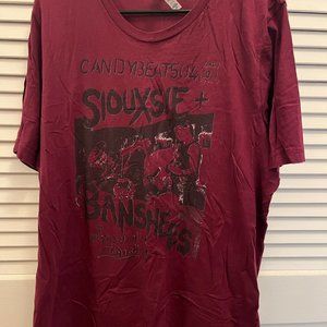 Siouxsie Sioux & The Banshees T-shirt, plus size, burgundy